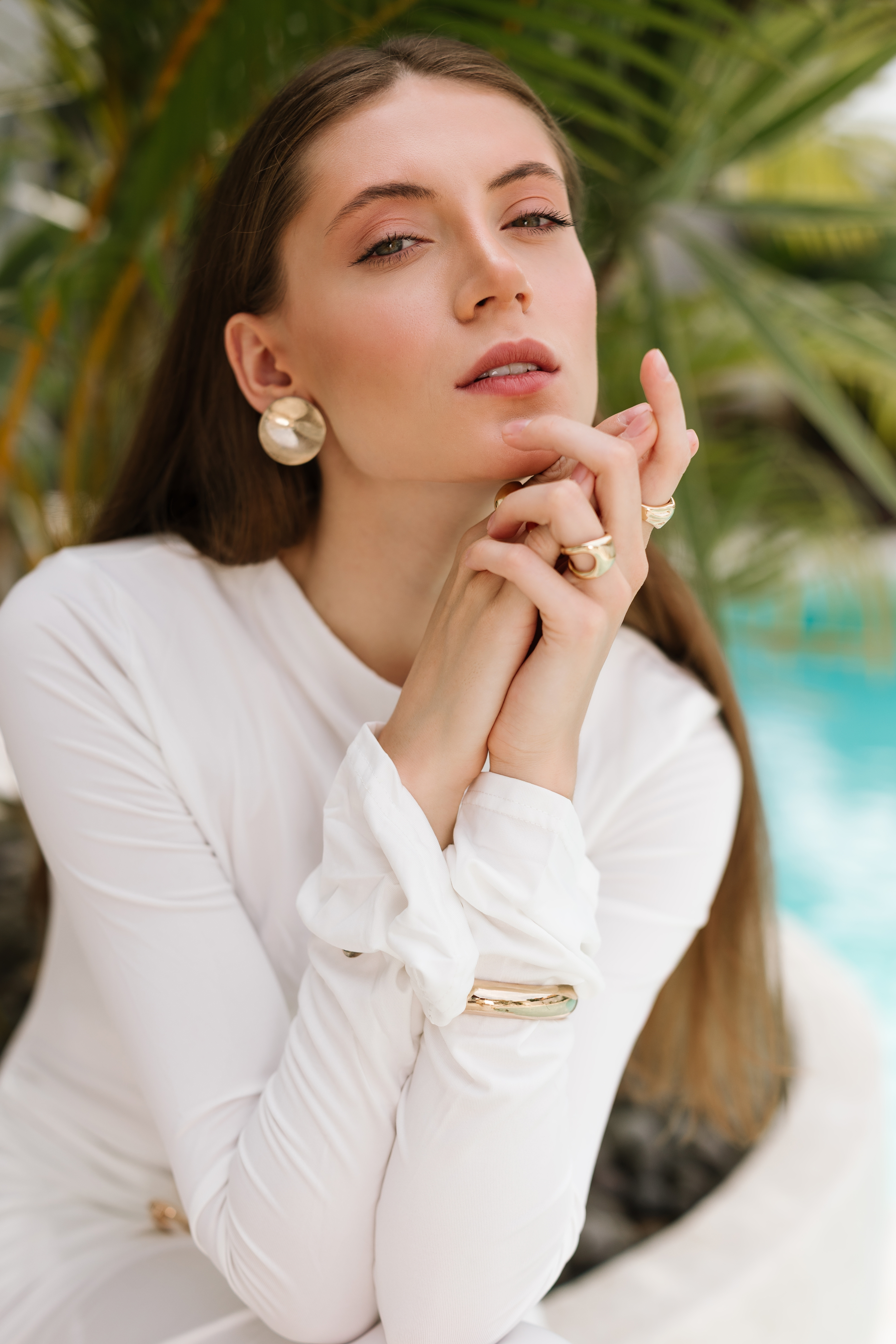 Patient near the pool